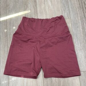 Women's Pink High-Waisted Biker Shorts